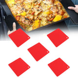 5pcs Silicone Pot Holders Mat Heat Resistant Anti Slip Square Honeycomb Trivet Mat Hot Pads for Kitchen Counter Red