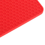 5pcs Silicone Pot Holders Mat Heat Resistant Anti Slip Square Honeycomb Trivet Mat Hot Pads for Kitchen Counter Red - Extra Image