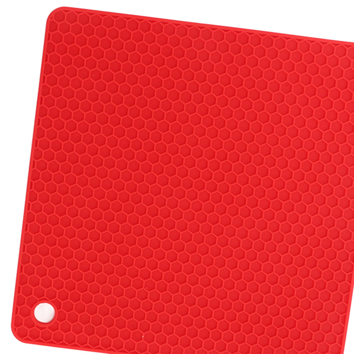 5pcs Silicone Pot Holders Mat Heat Resistant Anti Slip Square Honeycomb Trivet Mat Hot Pads for Kitchen Counter Red