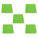 5pcs Silicone Pot Holders Mat Heat Resistant Anti Slip Square Honeycomb Trivet Mat Hot Pads for Kitchen Counter Green