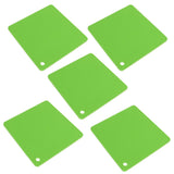 5pcs Silicone Pot Holders Mat Heat Resistant Anti Slip Square Honeycomb Trivet Mat Hot Pads for Kitchen Counter Green