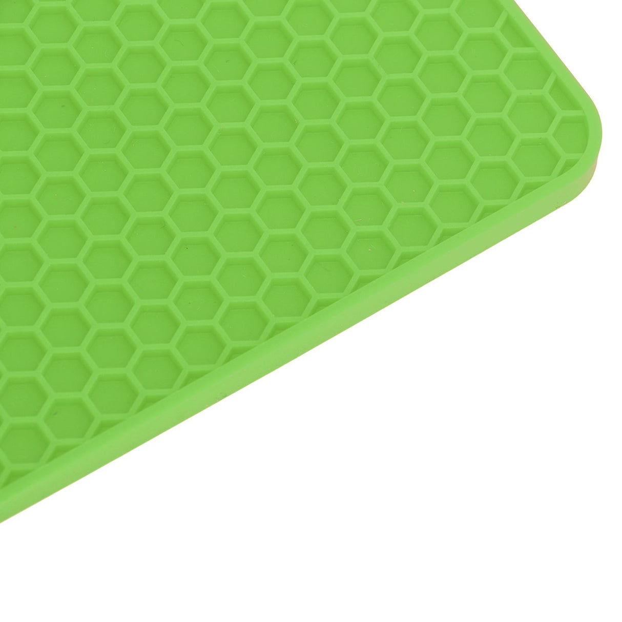 5pcs Silicone Pot Holders Mat Heat Resistant Anti Slip Square Honeycomb Trivet Mat Hot Pads for Kitchen Counter Green