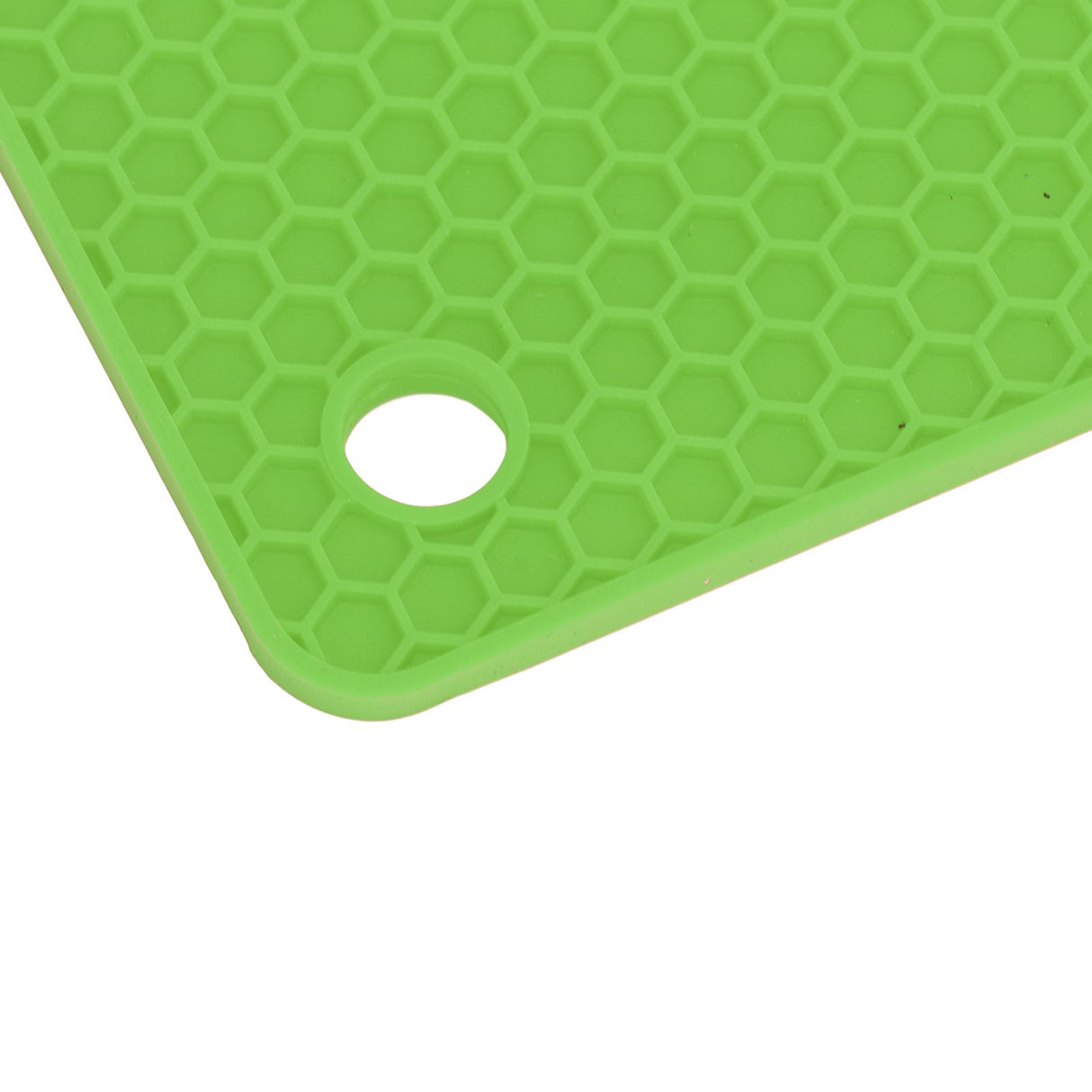 5pcs Silicone Pot Holders Mat Heat Resistant Anti Slip Square Honeycomb Trivet Mat Hot Pads for Kitchen Counter Green
