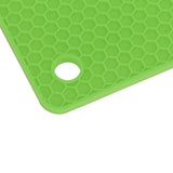 5pcs Silicone Pot Holders Mat Heat Resistant Anti Slip Square Honeycomb Trivet Mat Hot Pads for Kitchen Counter Green - Extra Image