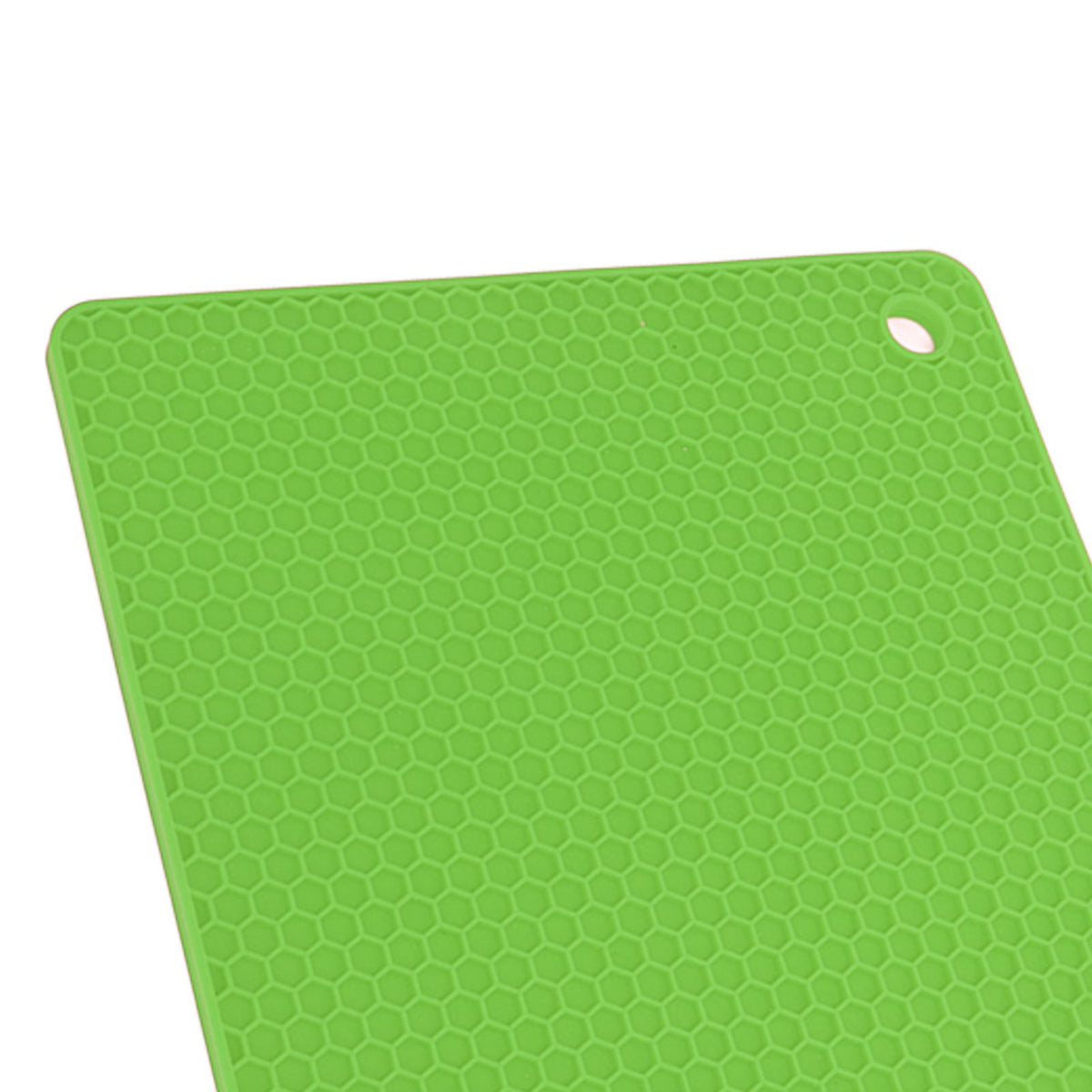 5pcs Silicone Pot Holders Mat Heat Resistant Anti Slip Square Honeycomb Trivet Mat Hot Pads for Kitchen Counter Green