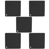 5pcs Silicone Pot Holders Mat Heat Resistant Anti Slip Square Honeycomb Trivet Mat Hot Pads for Kitchen Counter Black