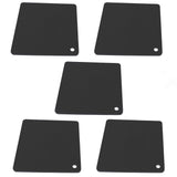 5pcs Silicone Pot Holders Mat Heat Resistant Anti Slip Square Honeycomb Trivet Mat Hot Pads for Kitchen Counter Black - Front View