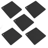 5pcs Silicone Pot Holders Mat Heat Resistant Anti Slip Square Honeycomb Trivet Mat Hot Pads for Kitchen Counter Black - Top-Down View