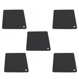 5pcs Silicone Pot Holders Mat Heat Resistant Anti Slip Square Honeycomb Trivet Mat Hot Pads for Kitchen Counter Black