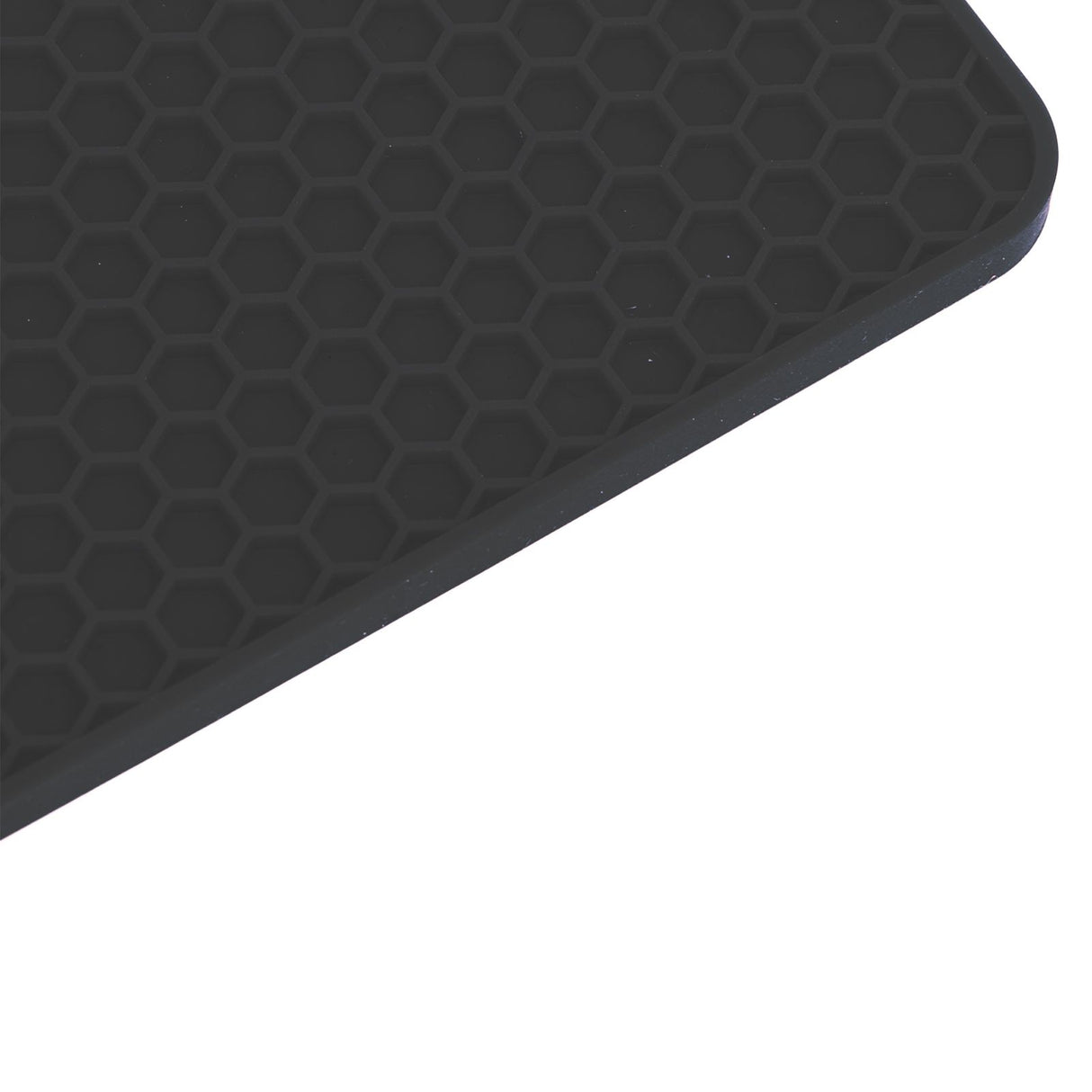 5pcs Silicone Pot Holders Mat Heat Resistant Anti Slip Square Honeycomb Trivet Mat Hot Pads for Kitchen Counter Black