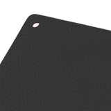 5pcs Silicone Pot Holders Mat Heat Resistant Anti Slip Square Honeycomb Trivet Mat Hot Pads for Kitchen Counter Black