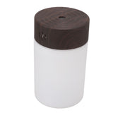 Mini Humidifier 260ml 5V USB Charge Colorful LED Night Light Wood Grain Desk Humidifier for Bedroom Office Car Dark Wood Grain - Front View