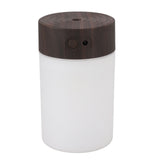 Mini Humidifier 260ml 5V USB Charge Colorful LED Night Light Wood Grain Desk Humidifier for Bedroom Office Car Dark Wood Grain - Top-Down View