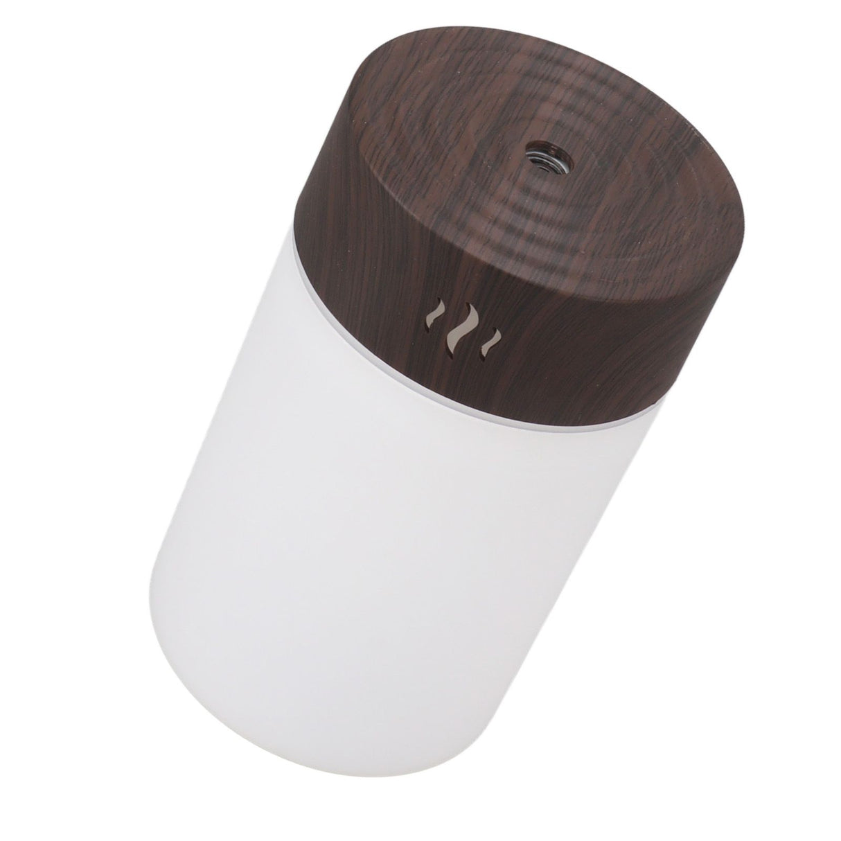Mini Humidifier 260ml 5V USB Charge Colorful LED Night Light Wood Grain Desk Humidifier for Bedroom Office Car Dark Wood Grain