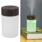 Mini Humidifier 260ml 5V USB Charge Colorful LED Night Light Wood Grain Desk Humidifier for Bedroom Office Car Dark Wood Grain - Extra Image