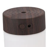 Mini Humidifier 260ml 5V USB Charge Colorful LED Night Light Wood Grain Desk Humidifier for Bedroom Office Car Dark Wood Grain - Extra Image