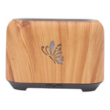 150ml Flame Diffuser Humidifier Prevents Dryness Silent Operation Wood Grain Humidifier with 7 Color Lights for Bedroom Office Light Grain