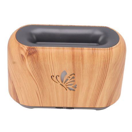 150ml Flame Diffuser Humidifier Prevents Dryness Silent Operation Wood Grain Humidifier with 7 Color Lights, image 4