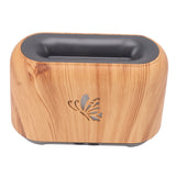 150ml Flame Diffuser Humidifier Prevents Dryness Silent Operation Wood Grain Humidifier with 7 Color Lights for Bedroom Office Light Grain - Top-Down View