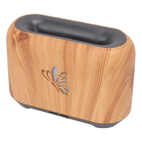 150ml Flame Diffuser Humidifier Prevents Dryness Silent Operation Wood Grain Humidifier with 7 Color Lights, image 5