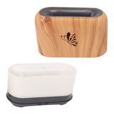 150ml Flame Diffuser Humidifier Prevents Dryness Silent Operation Wood Grain Humidifier with 7 Color Lights for Bedroom Office Light Grain - Extra Image