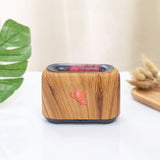 150ml Flame Diffuser Humidifier Prevents Dryness Silent Operation Wood Grain Humidifier with 7 Color Lights for Bedroom Office Light Grain - Extra Image