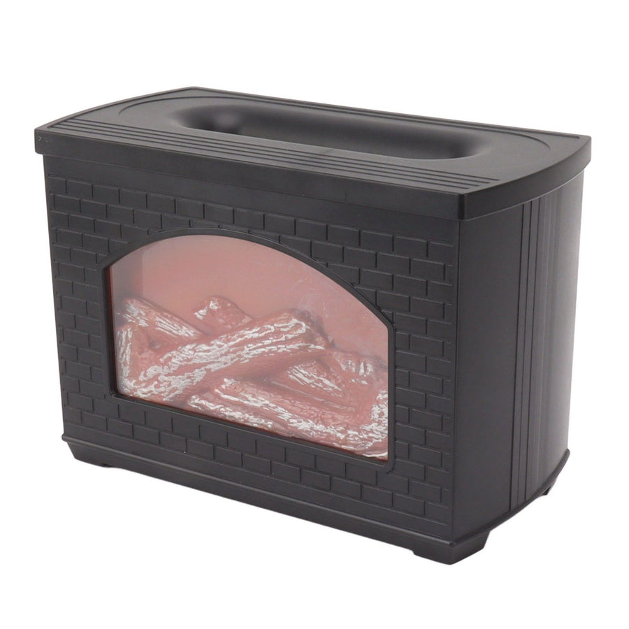 Black 270ml Fireplace Flame Diffuser No BPA Desktop Essential Oil Diffuser Mist Humidifier 7.5W 5V