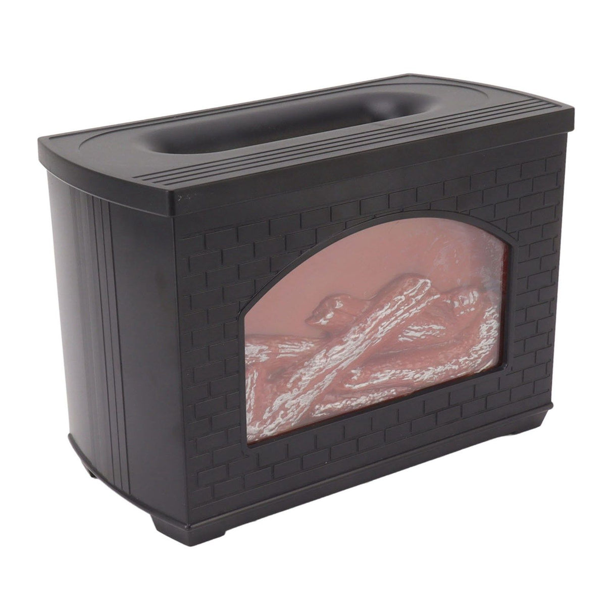 Black 270ml Fireplace Flame Diffuser No BPA Desktop Essential Oil Diffuser Mist Humidifier 7.5W 5V