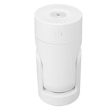Portable Mini Humidifier USB Automatic Rotating Super Quiet Small Desktop Cool Mist Humidifier for Bedroom Office Car Travel White - Top-Down View
