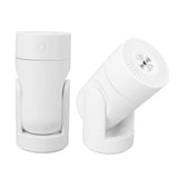 Portable Mini Humidifier USB Automatic Rotating Super Quiet Small Desktop Cool Mist Humidifier for Bedroom Office Car Travel White