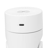 Portable Mini Humidifier USB Automatic Rotating Super Quiet Small Desktop Cool Mist Humidifier for Bedroom Office Car Travel White