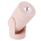 Portable Mini Humidifier USB Automatic Rotating Super Quiet Small Desktop Cool Mist Humidifier for Bedroom Office Car Travel Pink