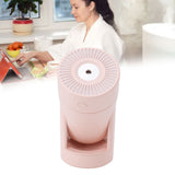Portable Mini Humidifier USB Automatic Rotating Super Quiet Small Desktop Cool Mist Humidifier for Bedroom Office Car Travel Pink