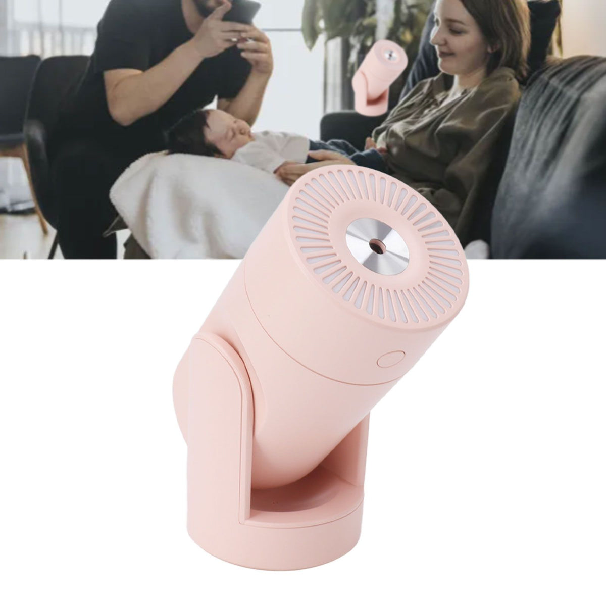 Portable Mini Humidifier Automatic Head Shaking Spray USB Cool Mist Humidifier for Bedroom Desktop Pink