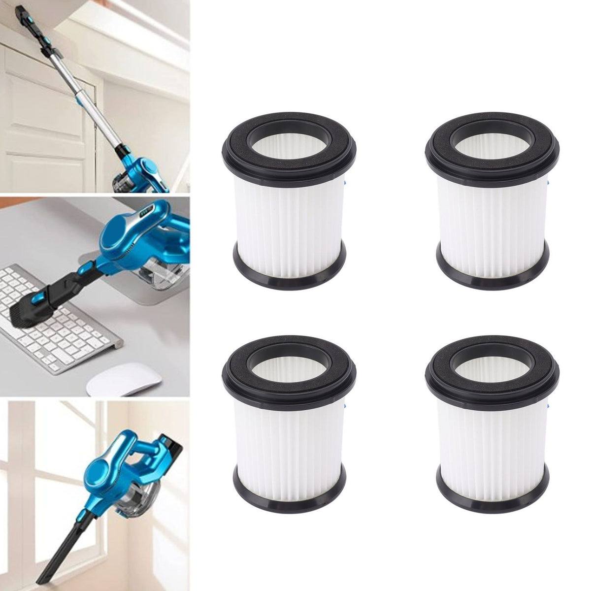 4PCS Vacuum Cleaner Mesh Filters Easily Disassembled Robot Vacuum Replacement Filters for INSE S6T S6P Pro N5S