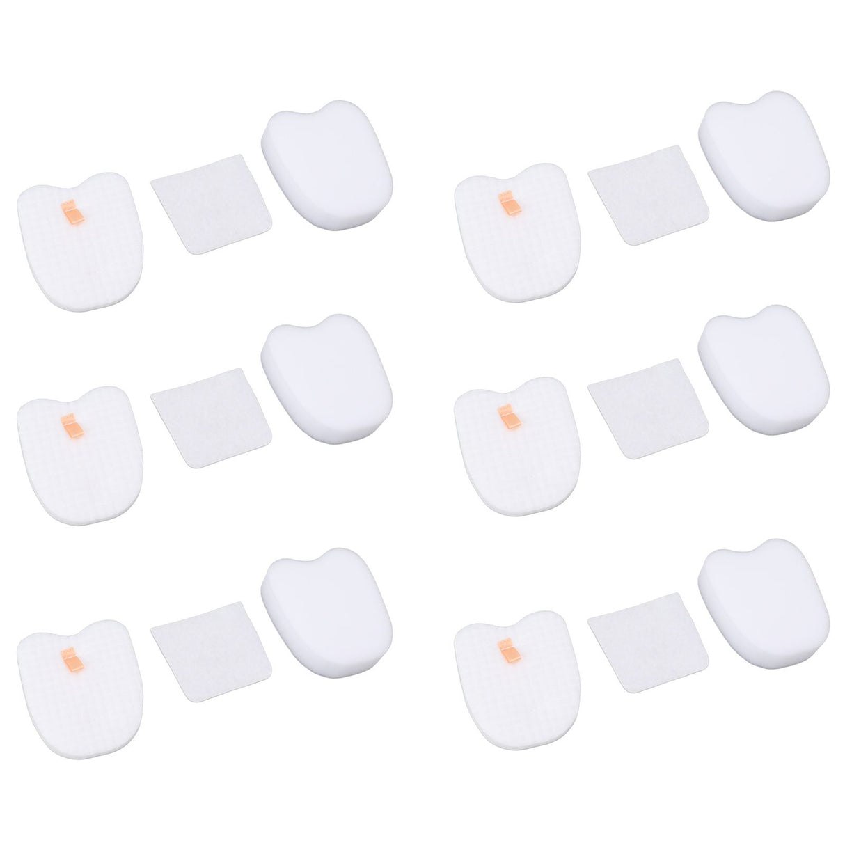 6PCS Vacuum Cleaner Filter Set Post Foam Felt Filter Replacement for Shark XPSTFH380 ZS360 ZS361C ZS362