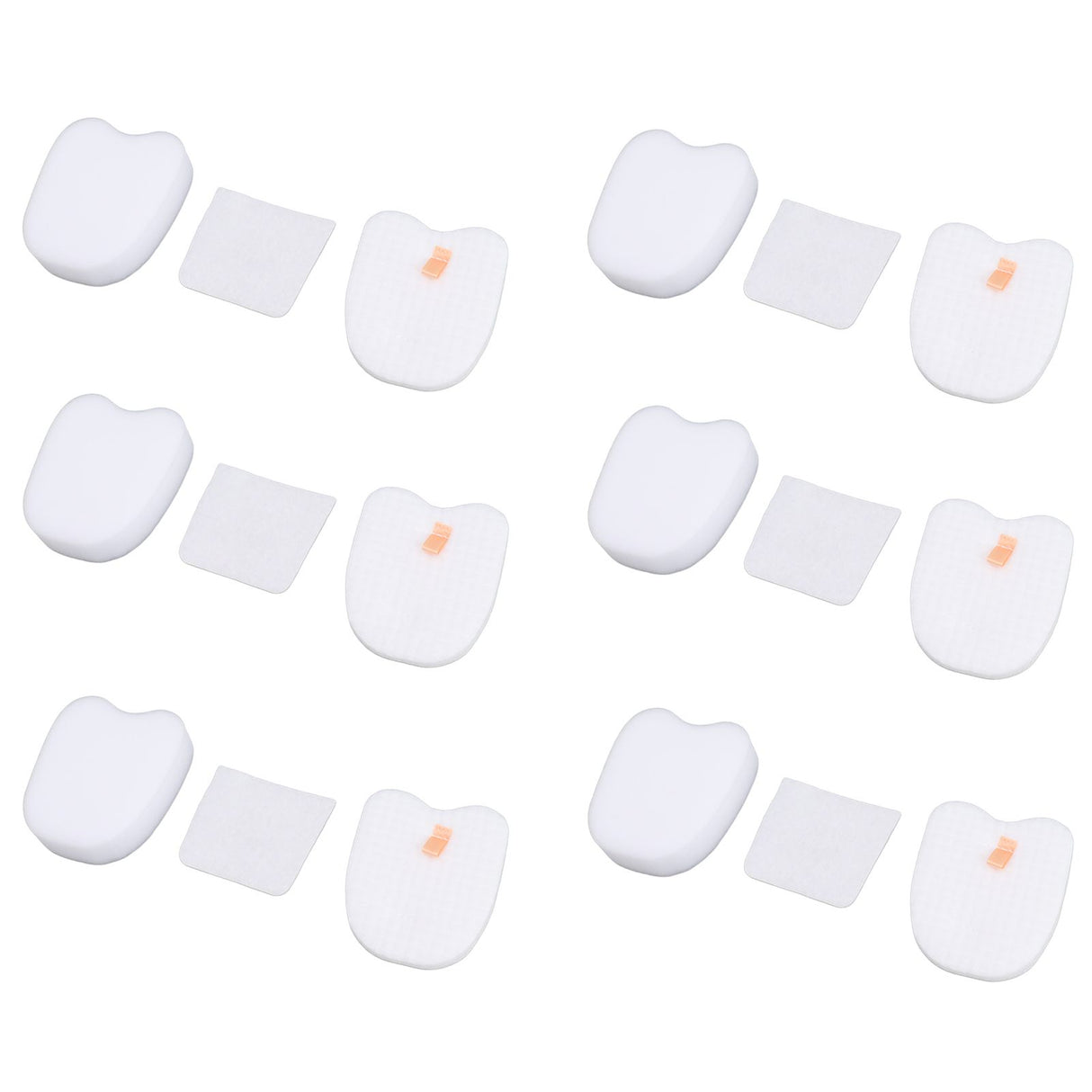 6PCS Vacuum Cleaner Filter Set Post Foam Felt Filter Replacement for Shark XPSTFH380 ZS360 ZS361C ZS362