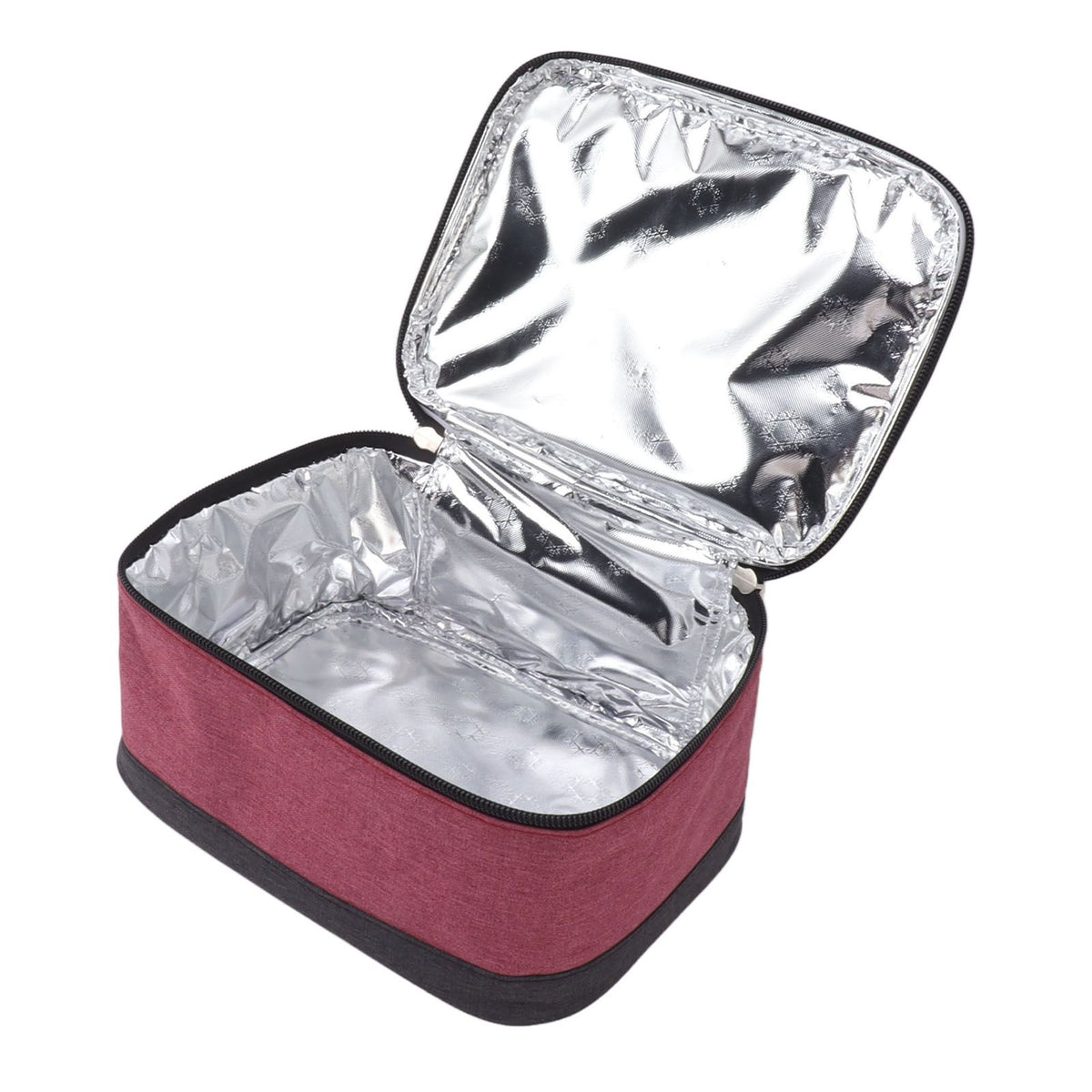 Portable Electric Lunch Box Food Heater USB Constant Heating Insulation Bag Heated Lunch Box Bag Wine Red
