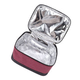 Portable Electric Lunch Box Food Heater USB Constant Heating Insulation Bag Heated Lunch Box Bag Wine Red