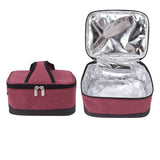 Portable Electric Lunch Box Food Heater USB Constant Heating Insulation Bag Heated Lunch Box Bag Wine Red