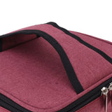 Portable Electric Lunch Box Food Heater USB Constant Heating Insulation Bag Heated Lunch Box Bag Wine Red