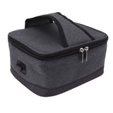 Portable Electric Lunch Box Food Heater USB Constant Heating Insulation Bag Heated Lunch Box Bag Light Gray - Side View