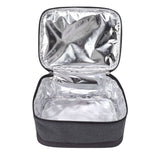 Portable Electric Lunch Box Food Heater USB Constant Heating Insulation Bag Heated Lunch Box Bag Light Gray - Close-Up Angle