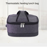 Portable Electric Lunch Box Food Heater USB Constant Heating Insulation Bag Heated Lunch Box Bag Light Gray - Extra Image