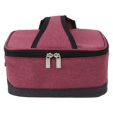 USB Heating Insulation Bag Portable Electric Heating Food Container Constant Temperature Heating Bag for Outdoor Wine Red