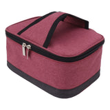 USB Heating Insulation Bag Portable Electric Heating Food Container Constant Temperature Heating Bag for Outdoor Wine Red