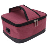 USB Heating Insulation Bag Portable Electric Heating Food Container Constant Temperature Heating Bag for Outdoor Wine Red