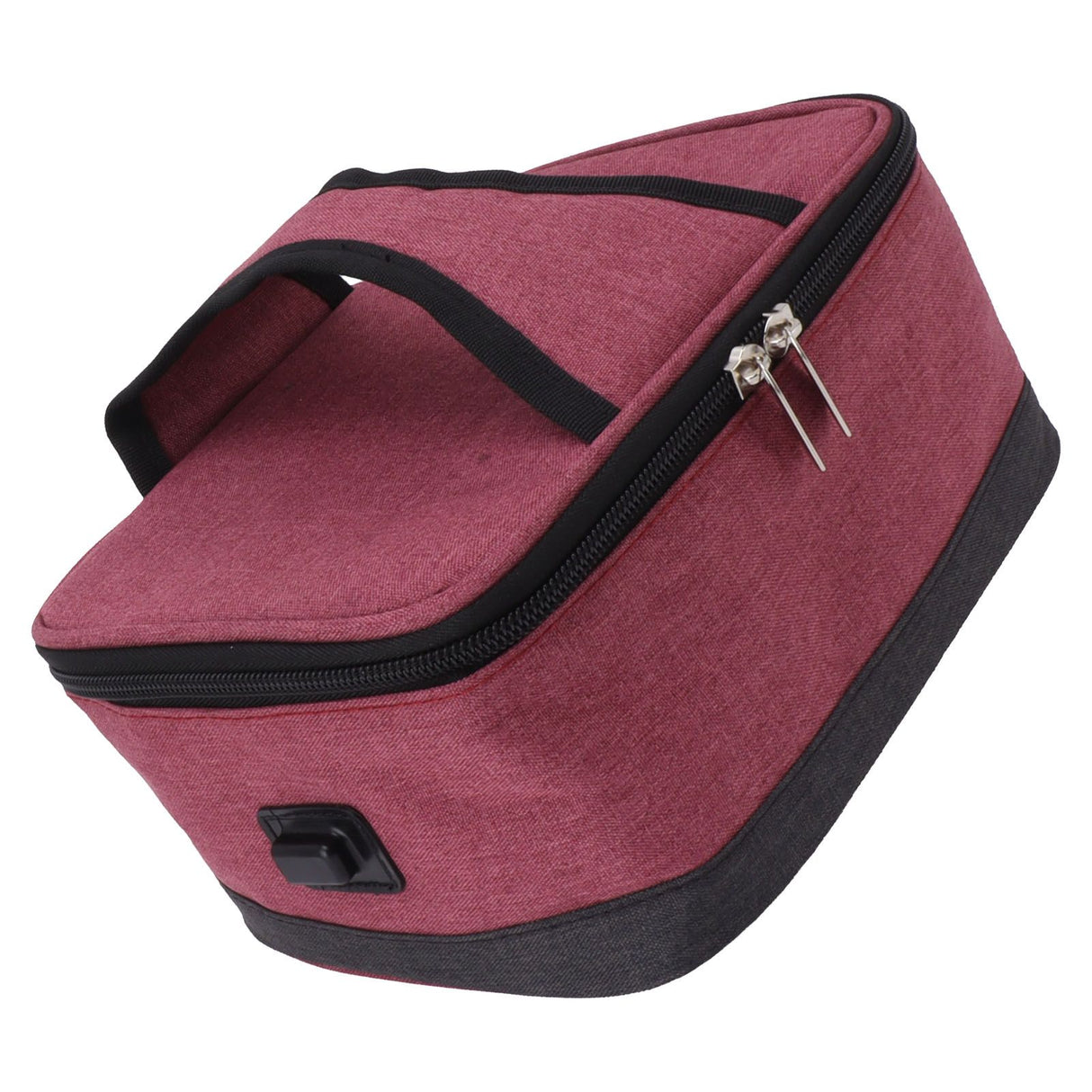 USB Heating Insulation Bag Portable Electric Heating Food Container Constant Temperature Heating Bag for Outdoor Wine Red