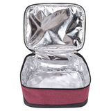 USB Heating Insulation Bag Portable Electric Heating Food Container Constant Temperature Heating Bag for Outdoor Wine Red