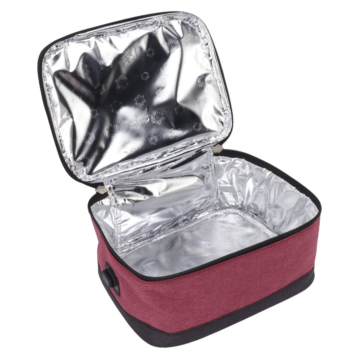 USB Heating Insulation Bag Portable Electric Heating Food Container Constant Temperature Heating Bag for Outdoor Wine Red